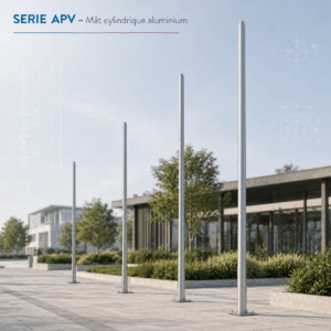 SERIE APV - Mât cylindrique aluminium